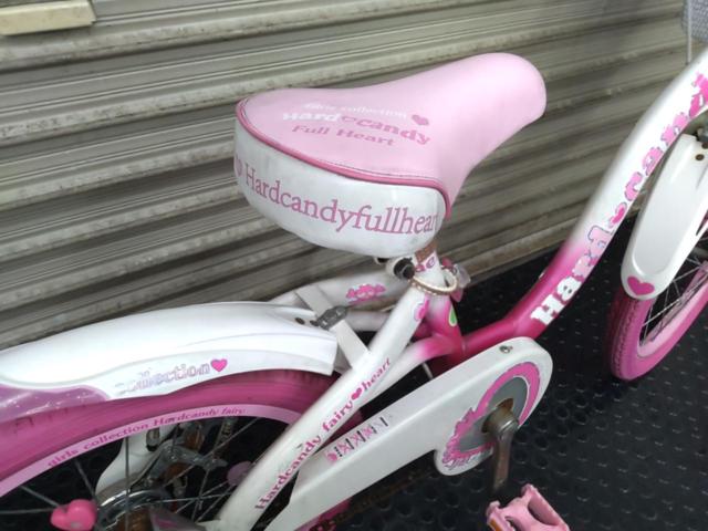 【わけあり現状販売】玉越工業 HardCandy 18×1.75インチシングルギアキッズサイクル ホワイト×ピンク