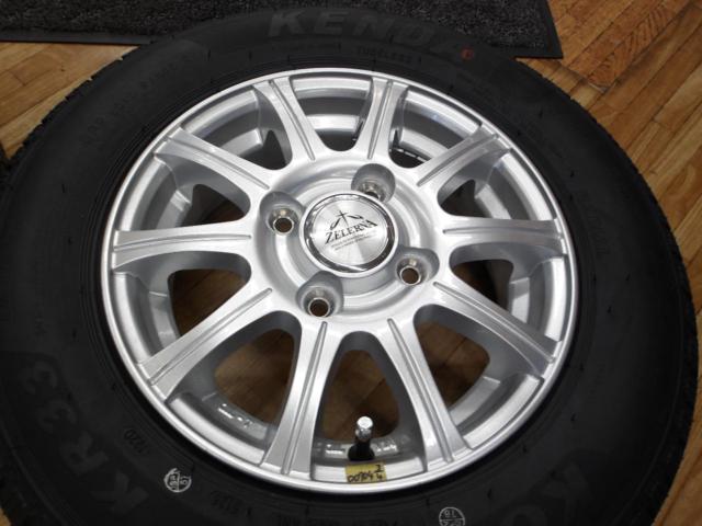 ☆バランス調整済み☆  ZELERANA 10本スポークホイール   + KENDA(ケンダ) KR33 145/80R12 80/78N(145R12 6PR TL)