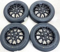【未使用タイヤ+中古アルミホイールセット】 HOT STUFF CROSS SPEED G-05 + BRIDGESTONE NEWNO 155/65R13 2026年製 4本セット