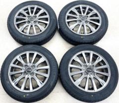 【未使用タイヤ+中古アルミホイールセット】 TOPY SIBILLA NEXT W-5  + KENDA(ケンダ) KR203 155/65R14 75T 2026年製 4本セット