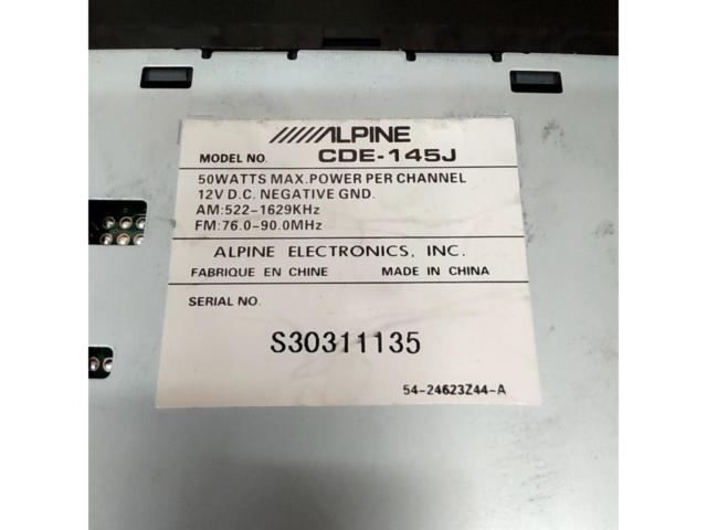 ALPINE CDE-145J 2013年モデル