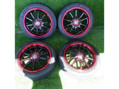 【スタッドレス】【BIG WAY(ビッグウエイ)】EXPLODE(エクスプラウド) RBS ブラックスポーク&リムレッド+ 【BRIDGESTONE】BLIZZAK VRX3