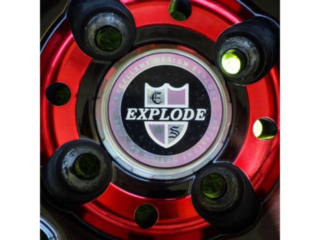【スタッドレス】【BIG WAY(ビッグウエイ)】EXPLODE(エクスプラウド) RBS ブラックスポーク&リムレッド+ 【BRIDGESTONE】BLIZZAK VRX3