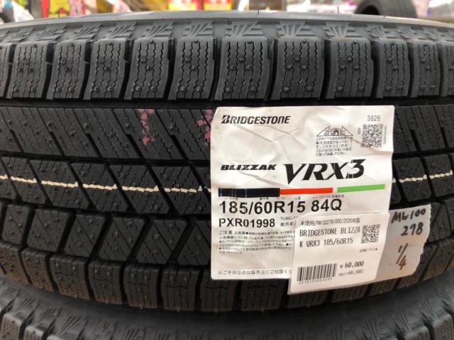 BRIDGESTONE BLIZZAK VRX3 185/60R15