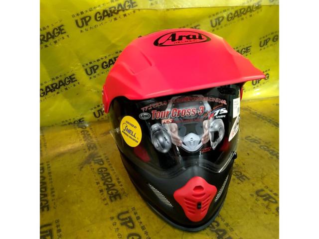 【未使用】Arai TOUR-CROSS3  フラットブラック/レッド(山城限定モデル)