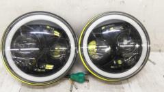 【左右セット】メーカー不明 イカリング付きプロジェクターLEDヘッドライト