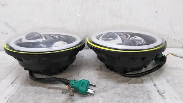 【左右セット】メーカー不明 イカリング付きプロジェクターLEDヘッドライト