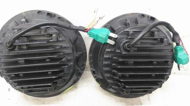 【左右セット】メーカー不明 イカリング付きプロジェクターLEDヘッドライト