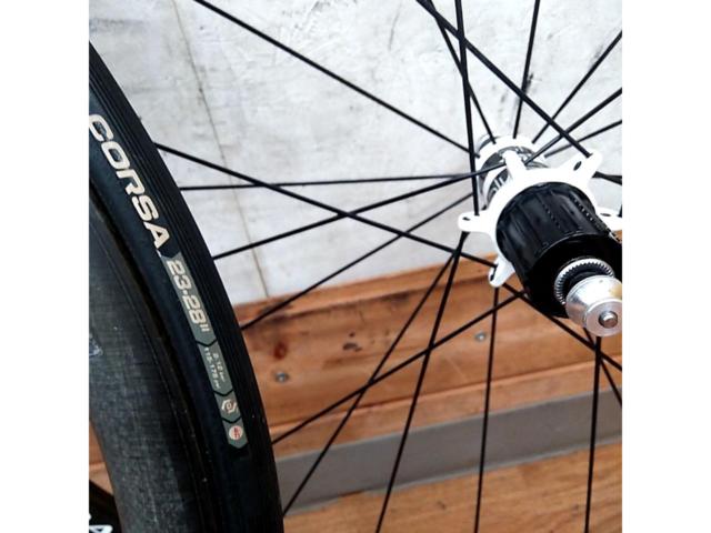 ※後ろパンク前タイヤおまけ Bontrager aeolus 3 D3 2012年モデル 35mmハイトチューブラーホイール前後セット