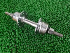 ※軸ガタあり メーカー不明 ボスフリー用リアハブ 36H 軸長約180mm シルバー