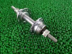 ※軸ガタ有り S.I.W ボスフリー用リアハブ 28H 軸長約180mm シルバー