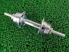 ※軸ガタ有り NAKANO ボスフリー用リアハブ 28H 軸長約180mm シルバー