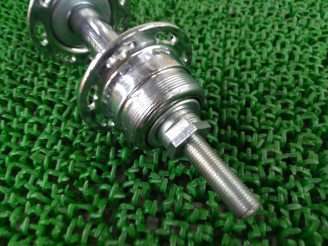 ※軸ガタ有り NAKANO ボスフリー用リアハブ 28H 軸長約180mm シルバー