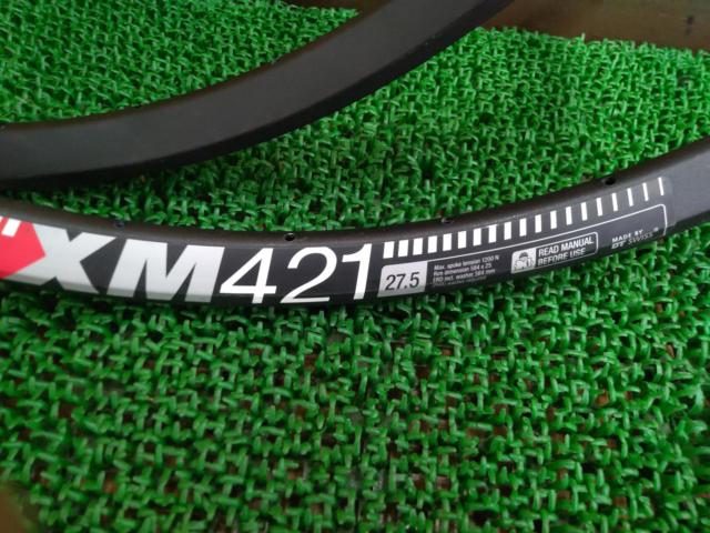 DT SWISS XM421 27.5インチ 32H ディスク用アルミリム2本セット チューブレスレディ対応 ブラック