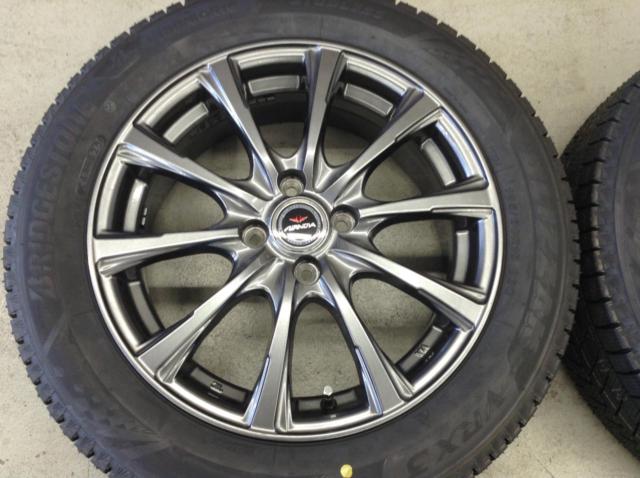 DUNLOP(ダンロップ)  AIRNOVA SB10  + BRIDGESTONE(ブリヂストン) BLIZZAK VRX3 ■中古ホイール + 新品スタッドレス(2025y) のセット