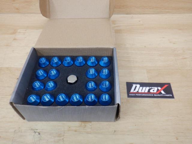 Durax レーシングナット M12xP1.5 HEX19mm ナット16個 ロック4個(アダプター1個)