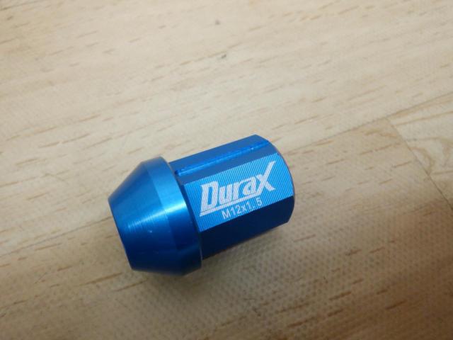 Durax レーシングナット M12xP1.5 HEX19mm ナット16個 ロック4個(アダプター1個)