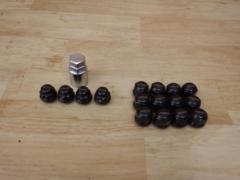 RAYS ショートホイールナット･ロックナットセット ブラック  P1.5 16個 HEX:19mm