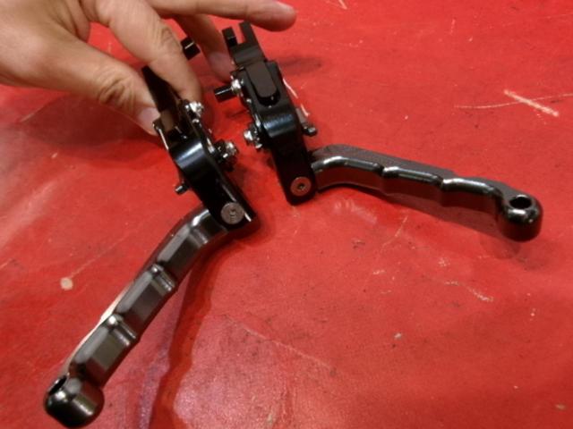 ワケアリ メーカー不明 車種不明 可倒式レバーセット ブラック/グレー