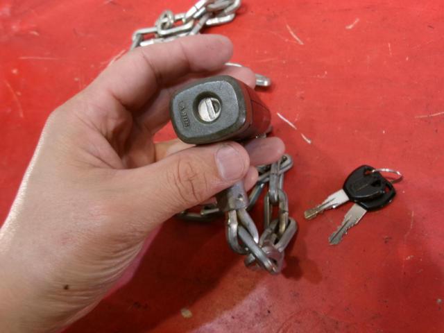 【ABUS】 チェーンロック 鍵2本付 全長約120cm