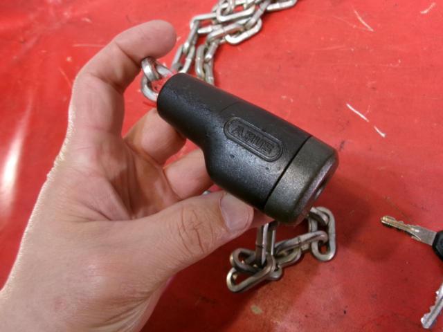 【ABUS】 チェーンロック 鍵2本付 全長約120cm