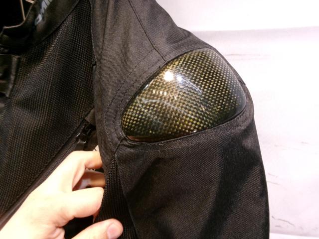サイズL 【KOMINE】 07-137 カーボンプロテクトメッシュジャケット ブラック