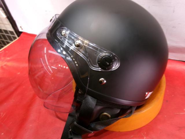 サイズ:フリー(57-60cm未満)  【B&B】 605 ハーフヘルメット マットブラック 125cc以下用