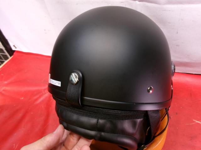 サイズ:フリー(57-60cm未満)  【B&B】 605 ハーフヘルメット マットブラック 125cc以下用