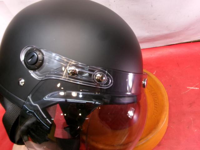 サイズ:フリー(57-60cm未満)  【B&B】 605 ハーフヘルメット マットブラック 125cc以下用