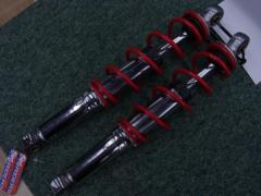 DAX125より取外し メーカー不明 リアショック 左右セット 上下穴径10mm 自由長330mm