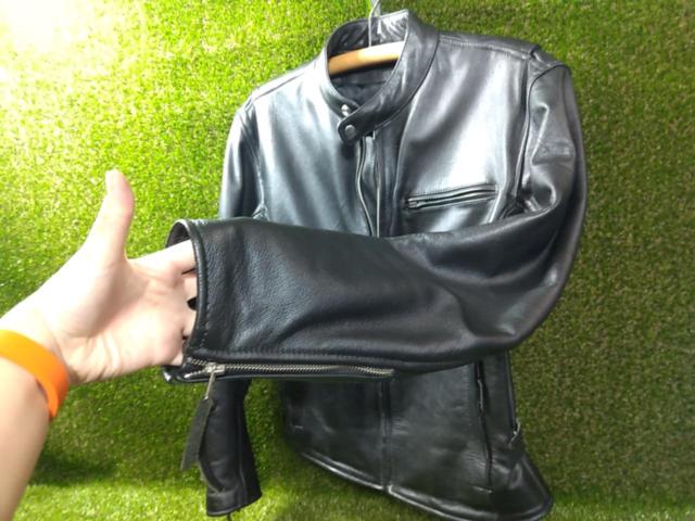 【Rookie leathers】シングルライダース レザージャケット サイズ:LL