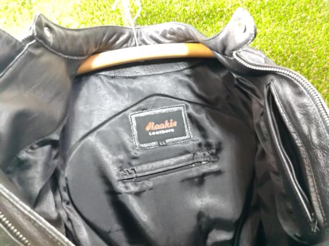 【Rookie leathers】シングルライダース レザージャケット サイズ:LL