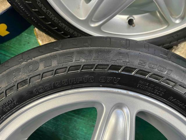 ミニ純正5スターブラスターR103  + BRIDGESTONE（ﾌﾞﾘﾁﾞｽﾄﾝ） ポテンザS001RFT　ランフラットタイヤ付き　ミニ　4穴車　R50、R53、R56などに♪