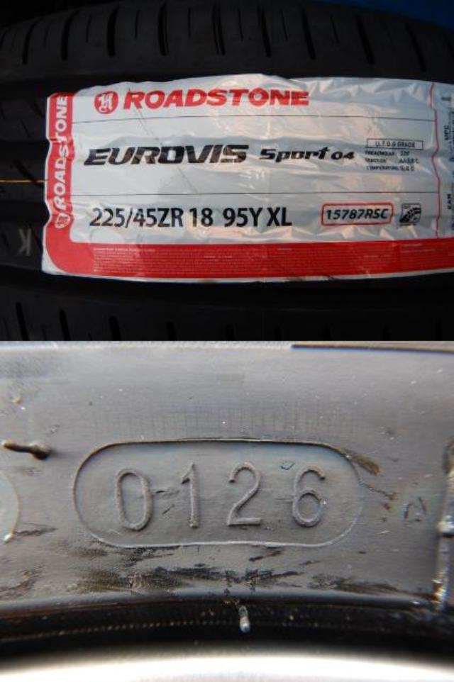 BMW純正スタースポーク400M  + ロードストーン ユーロビズSP04　新品タイヤ付き！　BMW3シリーズ（F30、F31）、4シリーズ（F32、F33、F36）などに♪