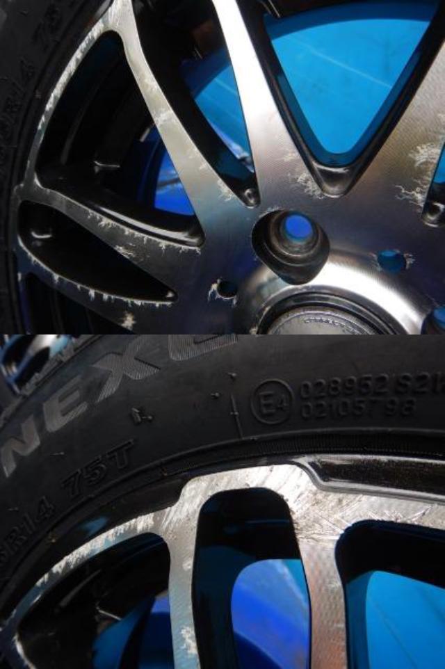 SG-E  + NEXEN（ﾈｸｾﾝ）/ROADSTONE ウインガードアイス2　軽自動車用　新品スタッドレスタイヤ付き！　NBOX、ルークス、タント、スペーシア、eKなどに♪