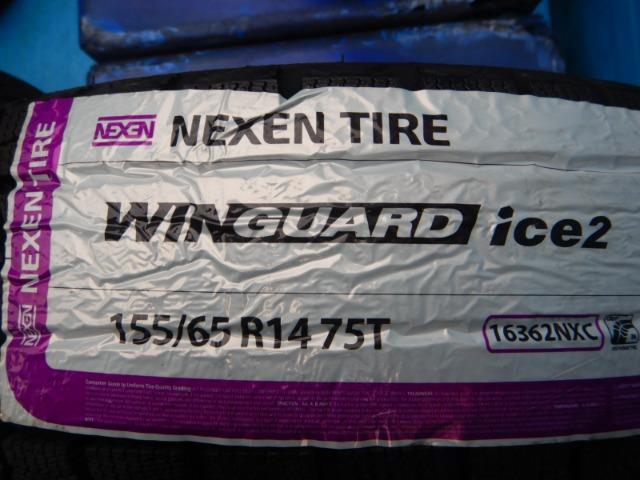 SG-E  + NEXEN（ﾈｸｾﾝ）/ROADSTONE ウインガードアイス2　軽自動車用　新品スタッドレスタイヤ付き！　NBOX、ルークス、タント、スペーシア、eKなどに♪