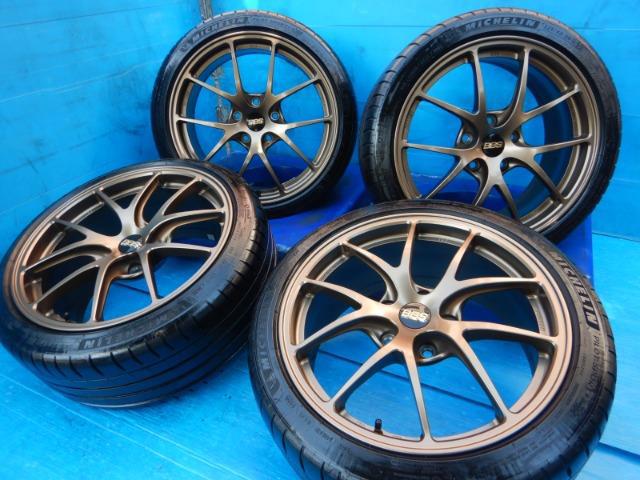 BBS　RI-A　RI-A024・RI-A025  + MICHELIN(ﾐｼｭﾗﾝ) パイロットスポーツ4S　美品♪ 鍛造ホイール！　BMW1シリーズ（F20、E87）、2シリーズクーペ（F22）、3シリーズ（E46、E36）、Z4（E85）、Z3などに♪