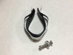 新品 アクラポビッチタイプ ヘキサゴンタイプ 全高100ｍｍ全幅80ｍｍ ヘキサ サイレンサーバンドとゴムとボルトナットワッシャーのセット