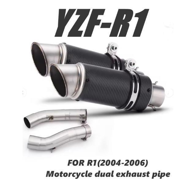 YZF-R1【2004～2006】スリップオン ツインマフラー ＆リアルカーボン 