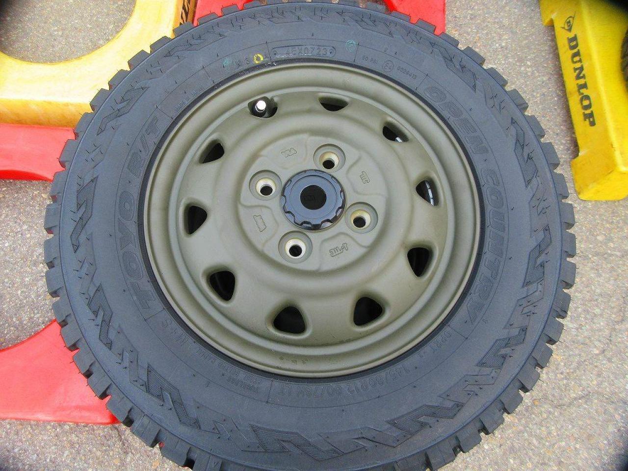 処分大特価!!【新品タイヤホイールセット】TOPY LANDFOOT SWZ オリーブドラブ + TOYO OPEN COUNTRY R/T ...