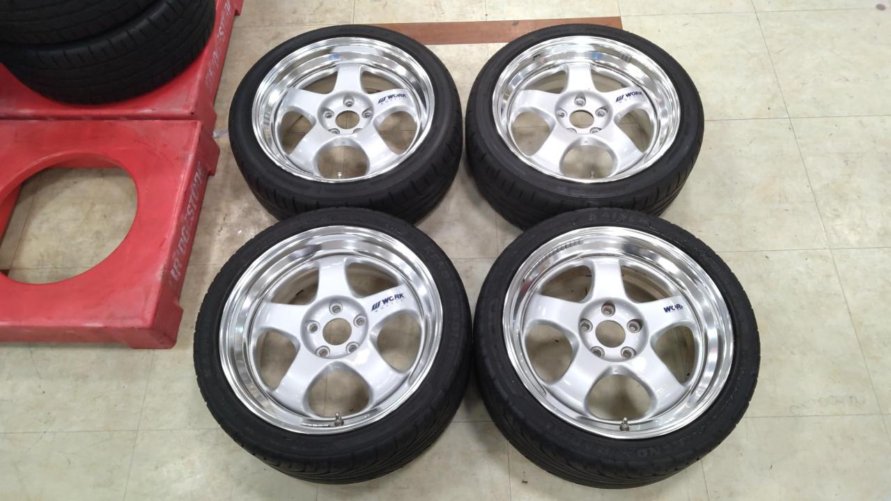 S1r Rim WORK MEISTER S1R + DUNLOP DIREZZA DZ102+KENDA KR20 *Front and rear ...