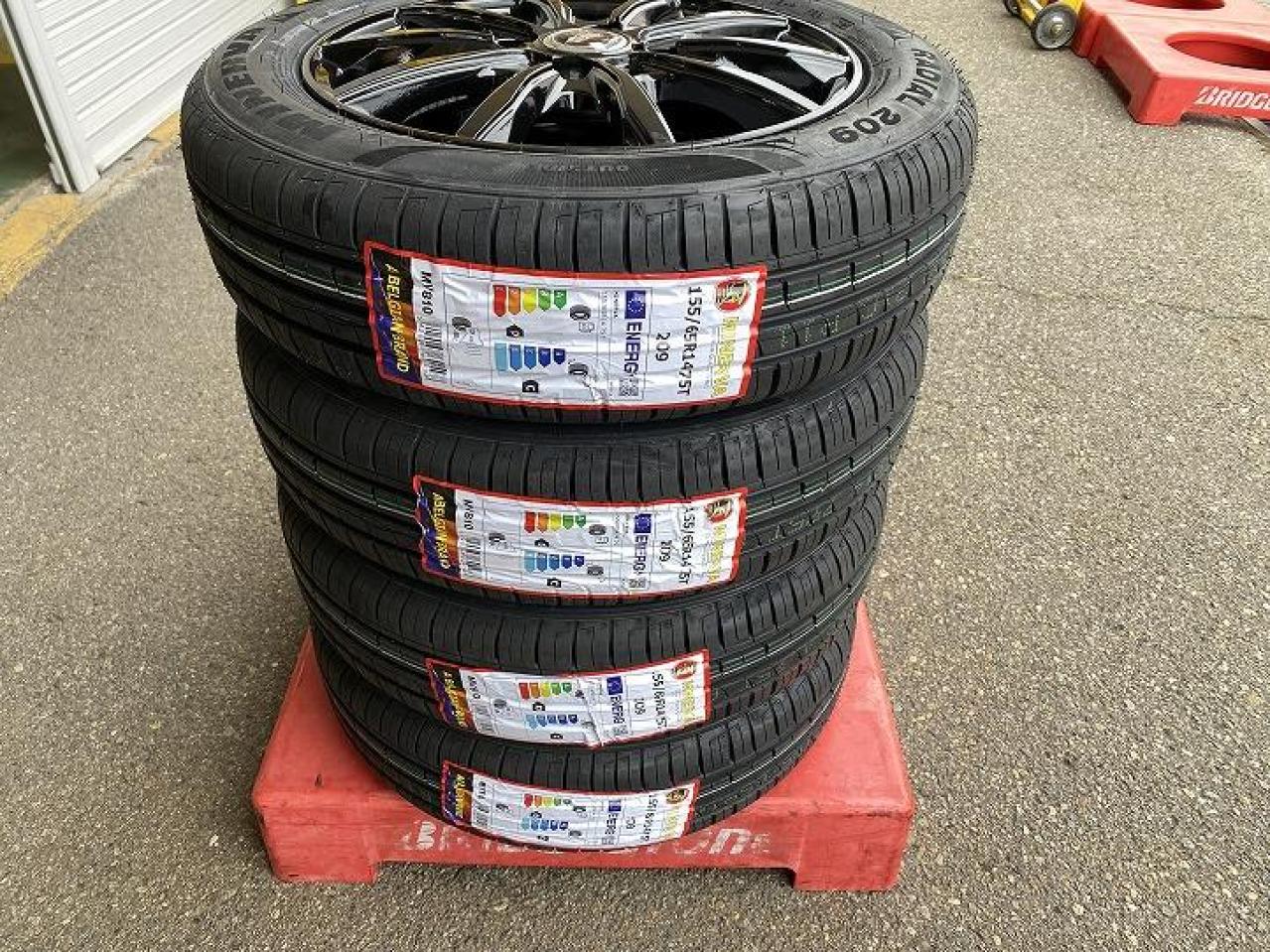 209 Color Rim weds (Weds) TEAD SH + TEAD SH MINERVA 209 155 / 65R14 Brand new set ...