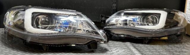Wakeari VARIS (ผลิตโดย SONAR) ซีรีย์ GE/GH/GR/GV Impreza (สำหรับรถยนต์ที่มี HID แท้) ชุดไฟหน้าสีดำด้านซ้ายและขวา