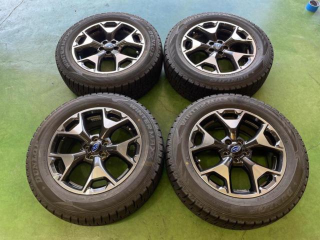 Subaru XV อลูมิเนียมแท้ + DUNLOP WINTERMAXX WM02 225/60R17 สำหรับ SJ Forester/BR series Outback